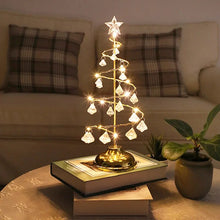 Load image into Gallery viewer, Gold Silver LED String Christmas Tree Table Lamp