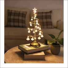 Load image into Gallery viewer, Gold Silver LED String Christmas Tree Table Lamp