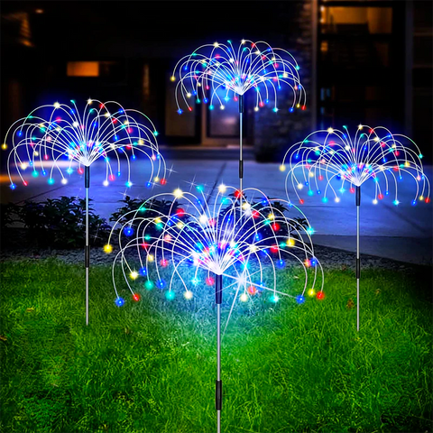 Image of Solar Garden Firework Waterproof LED Lights