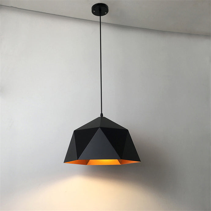 Industrial Retro Aluminum Pendant Light - Black/White Lighting Fixture