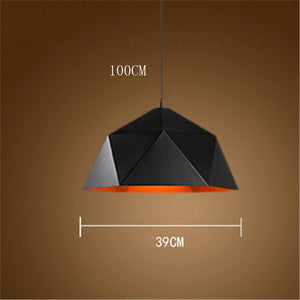 Industrial Retro Aluminum Pendant Light - Black/White Lighting Fixture