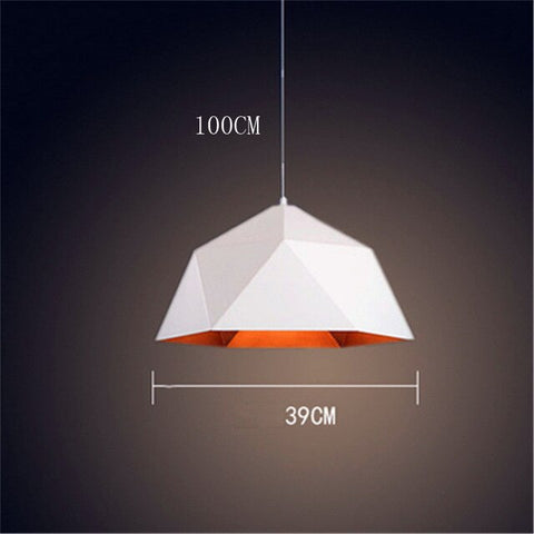 Image of Industrial Retro Aluminum Pendant Light - Black/White Lighting Fixture