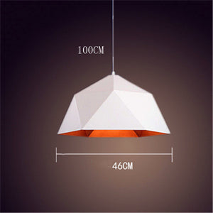 Industrial Retro Aluminum Pendant Light - Black/White Lighting Fixture