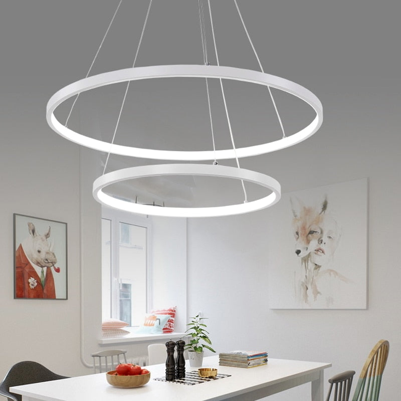 Indoor modern circular ring on sale chandelier