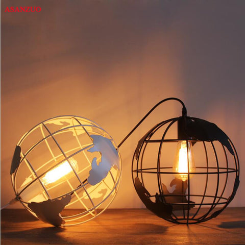 Image of Modern Nordic World Globe Hanging Light