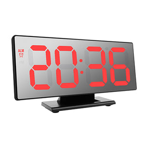LED Mirror Digital Alarm Clock Electronic Watch Multifunction
