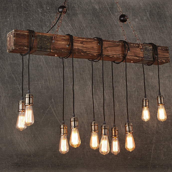 Brio - Antique Wooden Beam Hanging Light