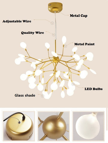 Image of Modern Firefly LED Chandelier - Sofrey Selects