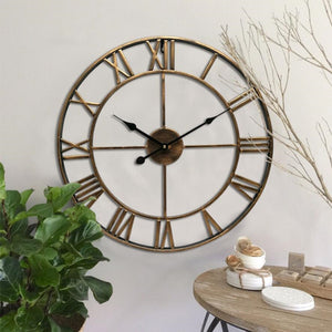 New 3D Circular Retro Roman 47cm Iron Vintage Decorative Wall Clock