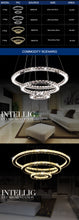 Load image into Gallery viewer, Circular Crystal LED Chandelier