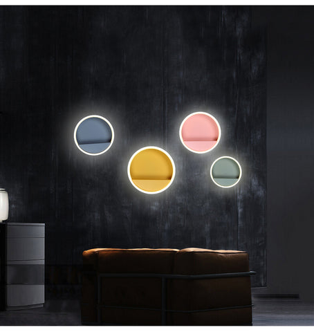 Image of Macarone - Modern Nordic Round LED Wall Lamp