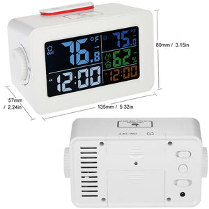 Digital Alarm Clock with Thermometer Hygrometer Humidity Temperature Phone Charger