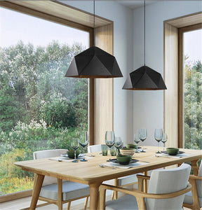 Industrial Retro Aluminum Pendant Light - Black/White Lighting Fixture