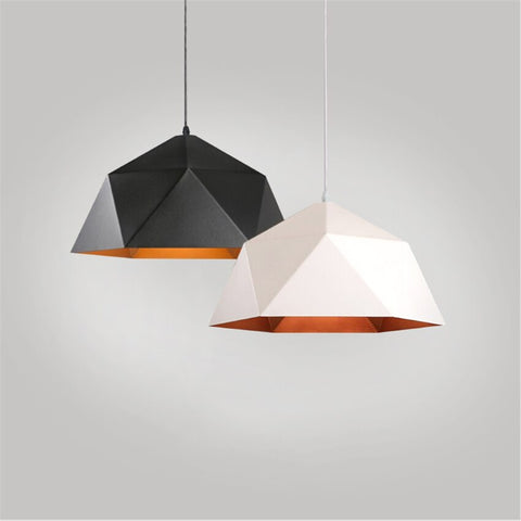 Image of Industrial Retro Aluminum Pendant Light - Black/White Lighting Fixture