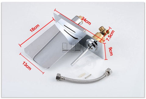 Image of Wall Bathroom Sink Faucet LED