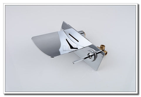Image of Wall Bathroom Sink Faucet LED