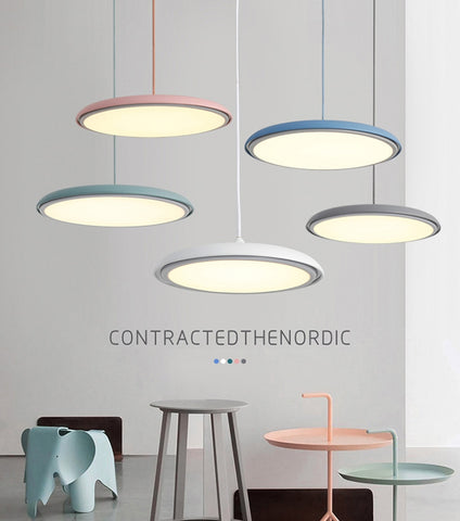 Image of Post-Modern Nordic Circular LED Hanging Lamps