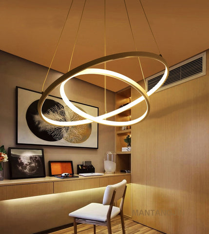 Image of Indoor Modern Circular Ring Chandelier