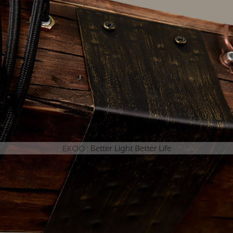 Image of Brio - Antique Wooden Beam Hanging Light