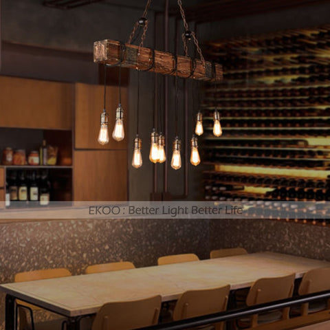 Image of Brio - Antique Wooden Beam Hanging Light