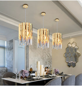 Gold Crystal Kitchen Pendant Hanging Lights