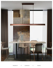 Load image into Gallery viewer, Modern Wood 31 1/2&quot; to 59&quot; Aluminum Polished Pendant Chandelier