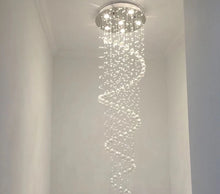 Load image into Gallery viewer, Modern LED Double Spiral Crystal Chandelier