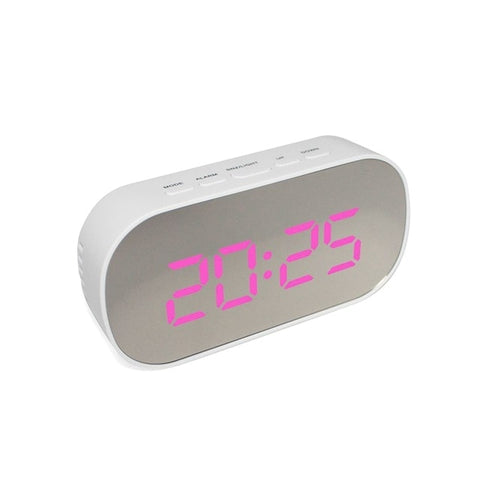 Image of Digital Mirror LED Alarm Clock Night Lights Thermometer