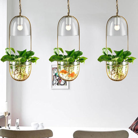 Image of Lileas - Modern Hanging Planter Lamp