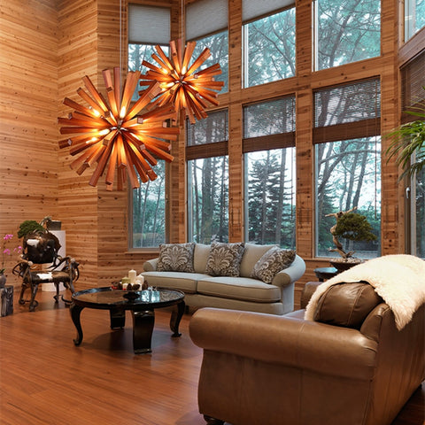 Image of Burst - Wooden Pendant Light