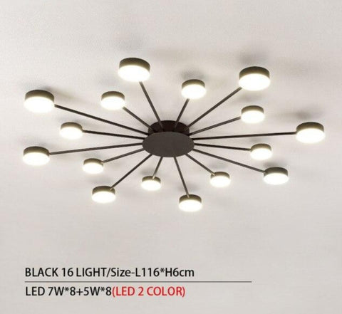 Image of Drexel - Irregular Spoke Round Ceiling Light