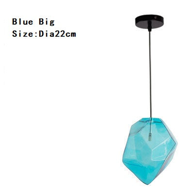 Image of Chunk Of Crystal - Colorful Modern Glass Pendant Light