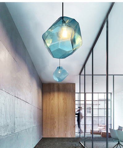 Image of Chunk Of Crystal - Colorful Modern Glass Pendant Light