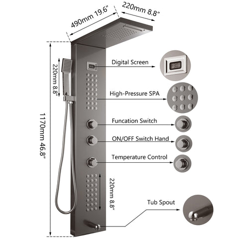 Image of Shower Column Faucet Bath