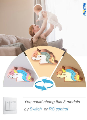 Image of LED Unicorn Kids Room Light