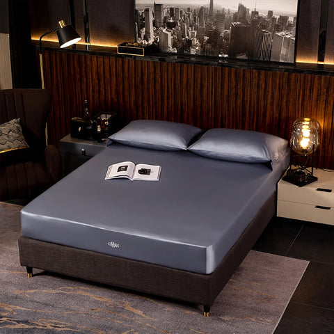 Image of Black Egyptian Cotton Cover Bed - Set