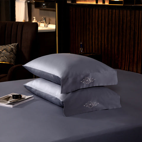 Image of Black Egyptian Cotton Cover Bed - Set
