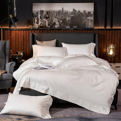 Image of Black Egyptian Cotton Cover Bed - Set