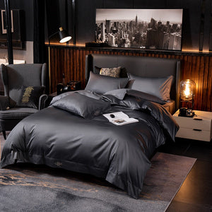 Black Egyptian Cotton Cover Bed - Set