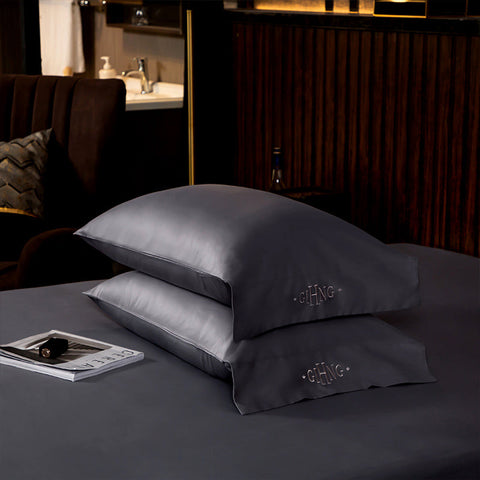 Image of Black Egyptian Cotton Cover Bed - Set