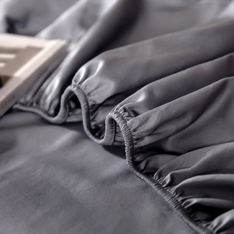 Image of Black Egyptian Cotton Cover Bed - Set