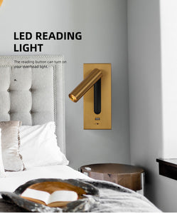 3W Rotating Bedroom Modern Wall Light - Sofrey Selects