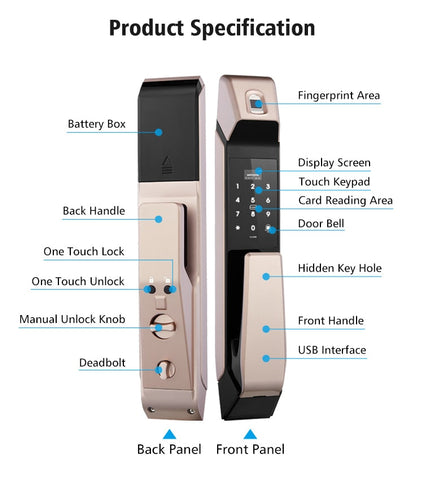 Image of Automatic Smart Fingerprint Door Lock