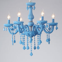 Load image into Gallery viewer, Blue Crystal Chandelier