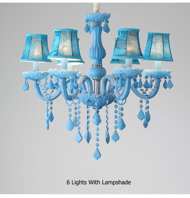 Blue Crystal Chandelier