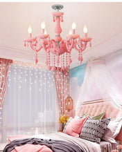 Load image into Gallery viewer, Pink Crystal Chandelier