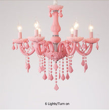 Load image into Gallery viewer, Pink Crystal Chandelier