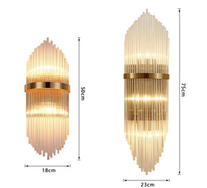 Gold Indoor Living Room Crystal Wall Lamp