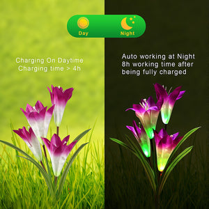White/Purple Flower Led