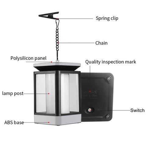 Image of LED Solar Hanging Light for Garden